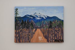 View of Mt. Mansfield from Jeffersonville Rail Trail, VT, 2020