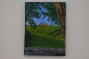 Barn on hill at Winterthur, PA, 2024